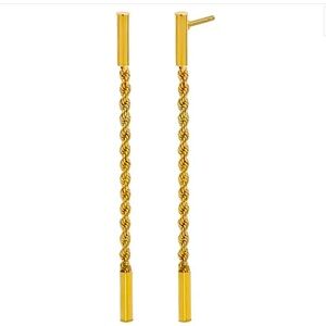 Bony Levy 14k Yellow Gold Florentine Drop Earrings, Made in Italy
